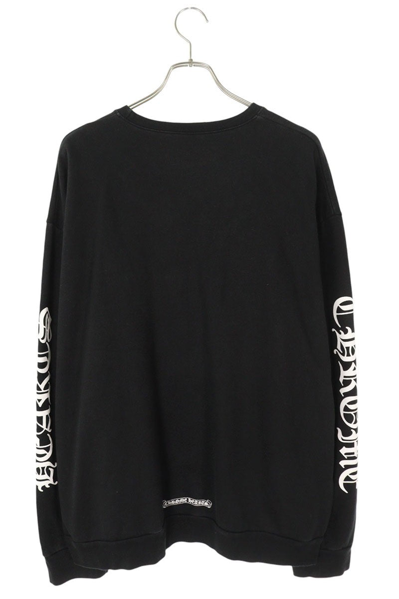 Chrome Hearts SWTSHRT PLVR Logo Print Crewneck Sweatshirt Black x White Size XL