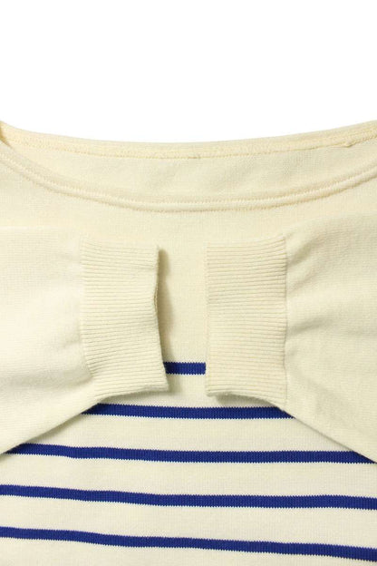 Vintage Kapital Tops - Kapital 12G Bone Sleeve Panel Border Knit K2503KN124 Off White L - Authentic Archive