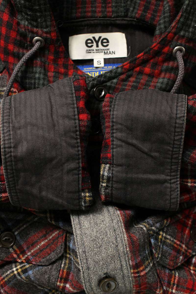 Vintage Comme des Garcons Tops - COMME des GARCONS JUNYA WATANABE MAN x PENDLETON 11AW Check Hoodie S Size S - Authentic Archive