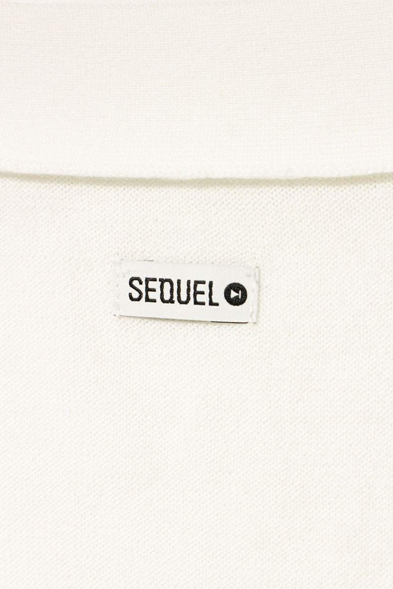 SEQUEL Logo Embroidered Knit Cardigan White Size L