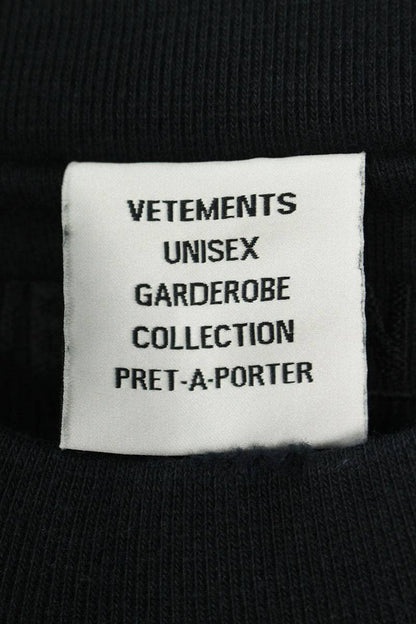 Vetements 23AW BLACK Distressed Sweatshirt Black Size XS