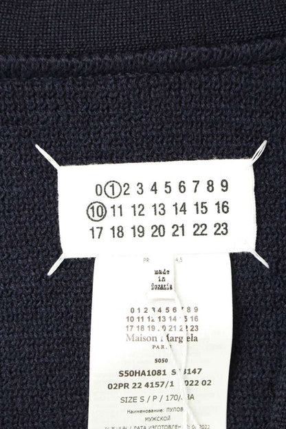 Maison Margiela Denim Elbow Patch Cardigan Blue Size S