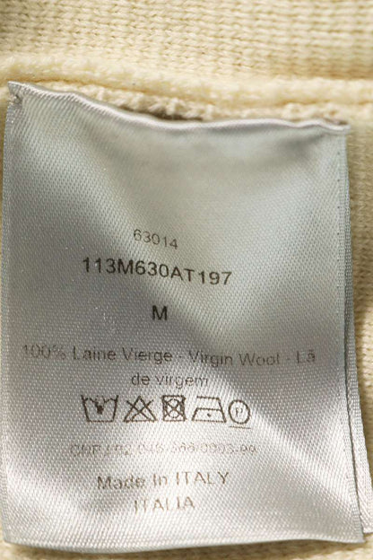 Dior 21SS All-Over Print Knit Sweater White x Silver Size M