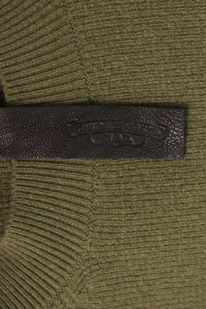 Vintage Chrome hearts Tops - Chrome Hearts Dagger Cashmere Knit Sweater Green Size M - Authentic Archive