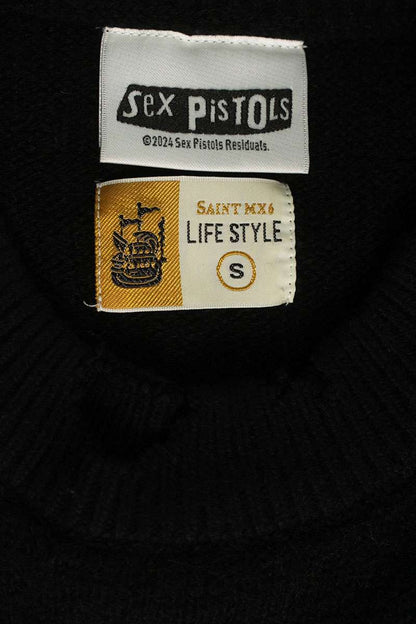 Saint Michael Pistols Distressed Knit Sweater Black Size S