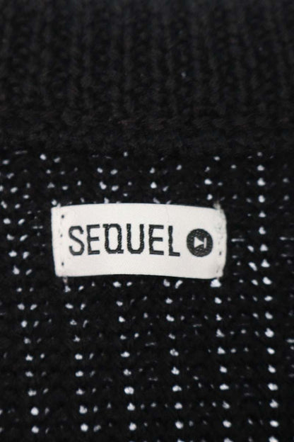 SEQUEL 23AW Logo Embroidered Knit Sweater Black Size S