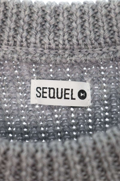 SEQUEL 23AW Logo Knit Sweater Gray Size S