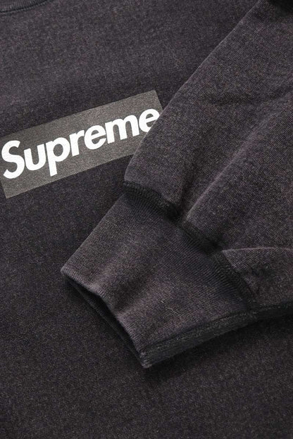 Supreme 25SS Washed Box Logo Crewneck Black Size L