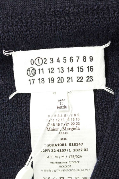 Maison Margiela Denim Elbow Patch Cardigan Blue Size M