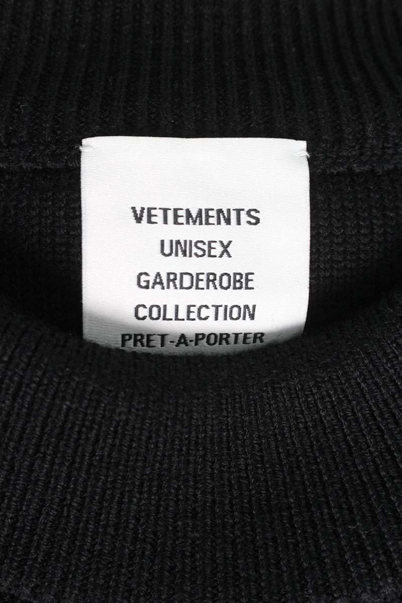 Vetements logo embroidery Knit Sweater Black Size S