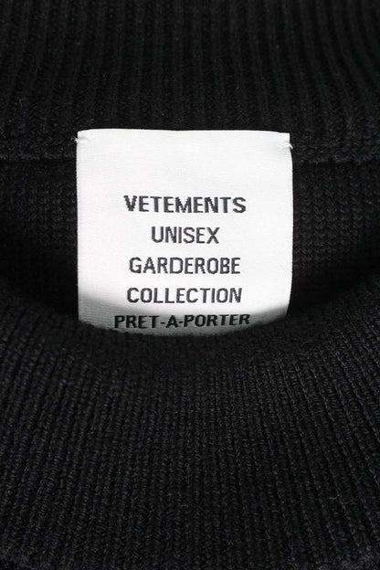 Vetements logo embroidery Knit Sweater Black Size S