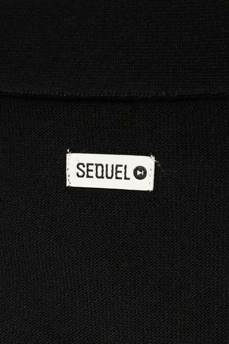 SEQUEL Logo Embroidered Knit Cardigan Black Size L