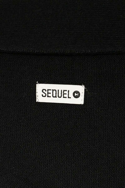 SEQUEL Logo Embroidered Knit Cardigan Black Size L