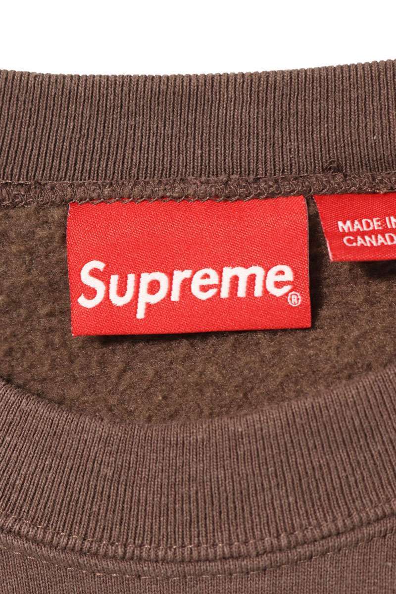 Supreme 22AW Box Logo Crewneck Logo Crewneck Sweatshirt Brown Size XXL