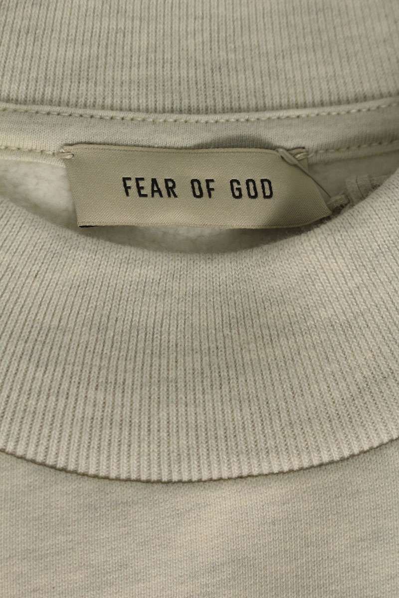 Vintage Fear of God Tops - FEAR OF GOD felt patch Sweatshirt White Size L - Authentic Archive