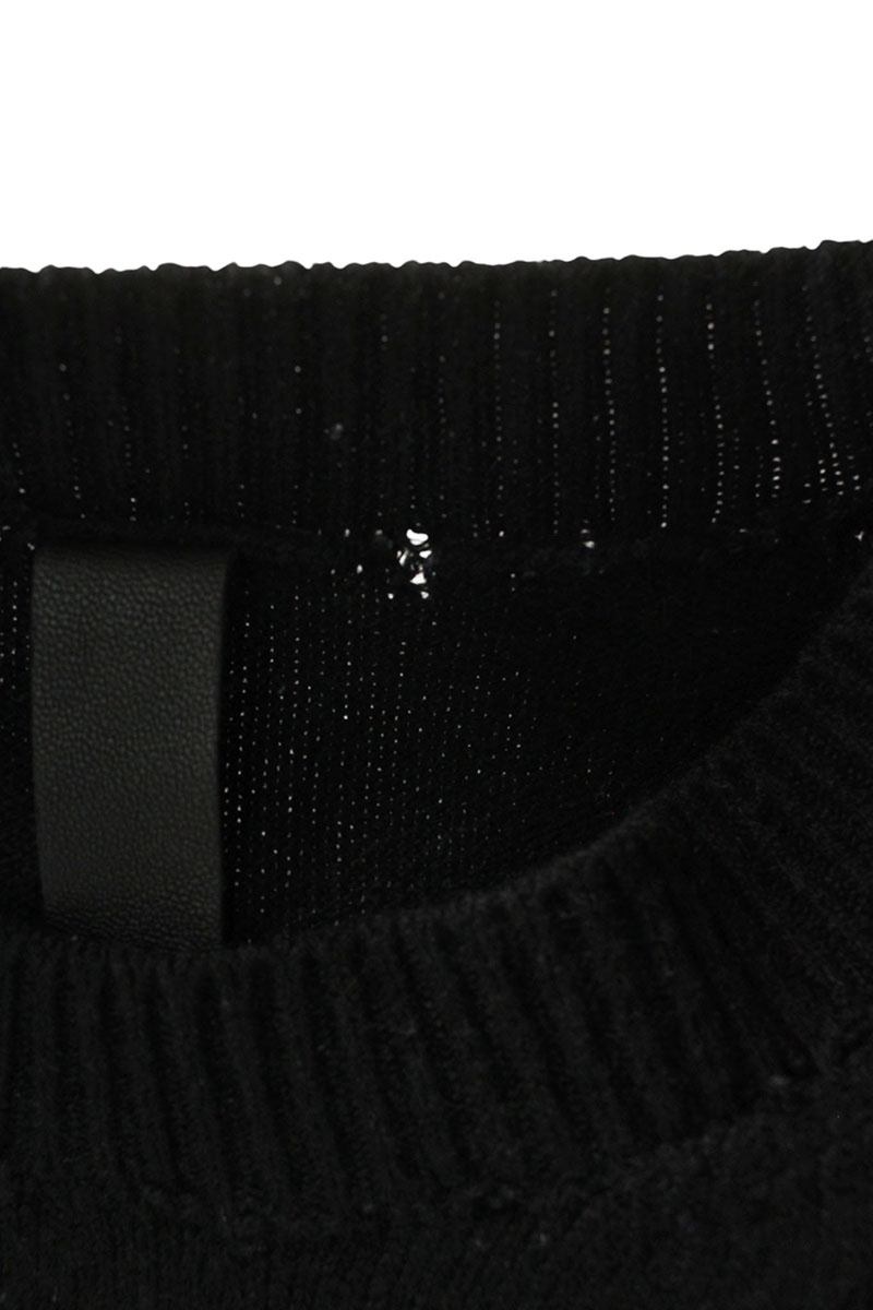 Vintage Chrome hearts Tops - Chrome Hearts SAILIN ON CHSMR Logo Embroidered Knit Sweater Black Size M - Authentic Archive