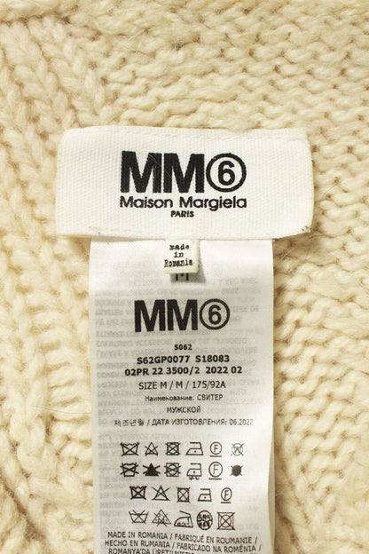 M S Oversized Knit Sweater White Size M