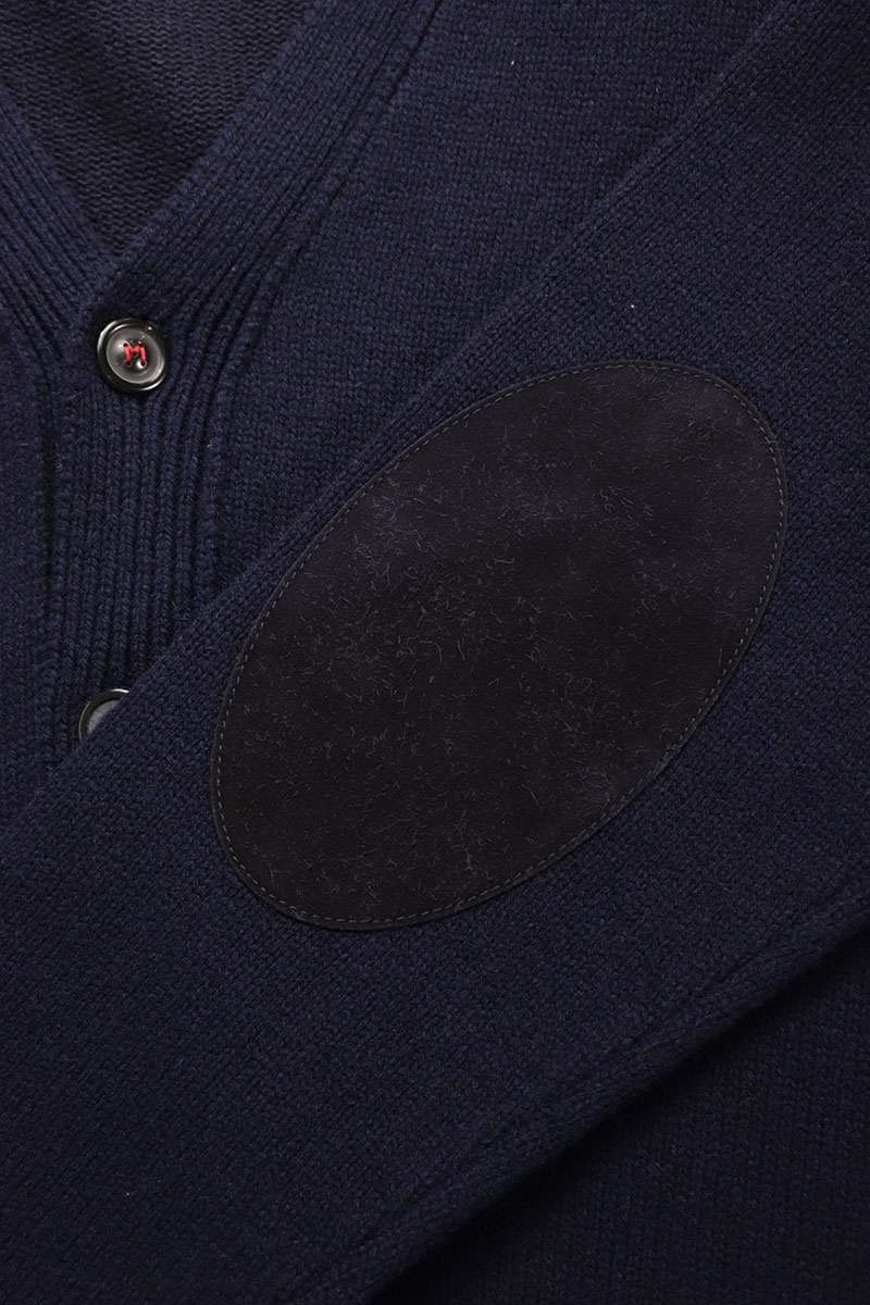 Maison Margiela S18064 Elbow Patch Cardigan Blue Size L