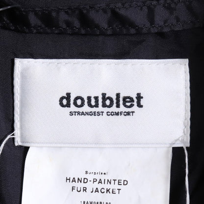 DOUBLET 18AW Hand-Painted Fur Jacket Black Size S