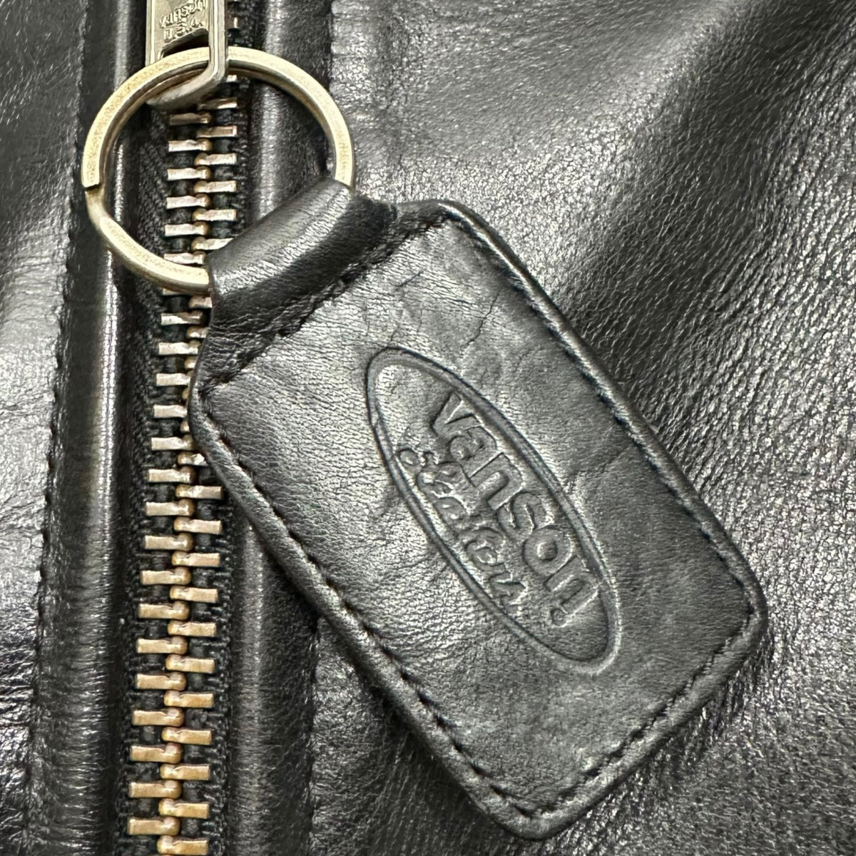 VANSON TYPE C2 Double Rider Leather Jacket Black Size 38