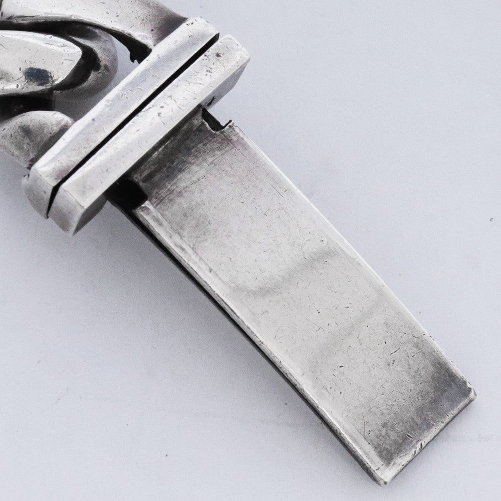 CHROME HEARTS Floral Cross ID Bracelet Silver Size ONE SIZE