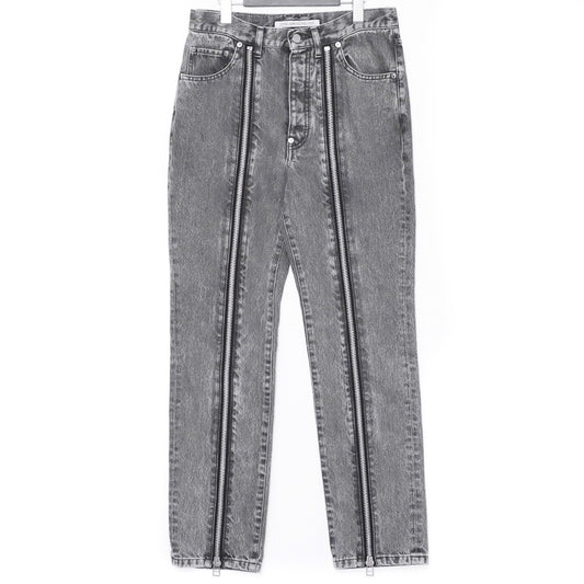 JOHN LAWRENCE SULLIVAN Bleached Zipped Jeans Black Size 46