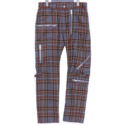 UNDERCOVER Zip Design Check Pants Gray Size 2