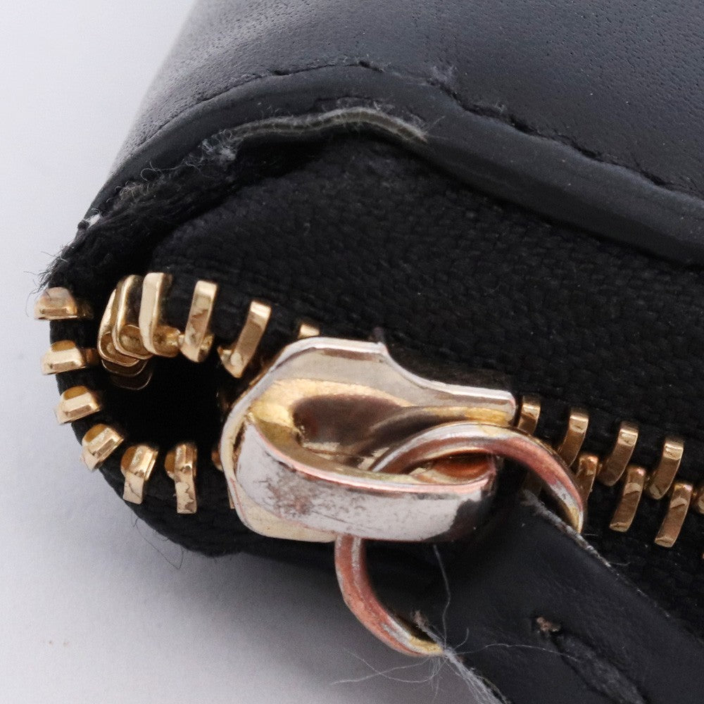 MAISON MARGIELA Around Zip Leather Wallet Black Size F