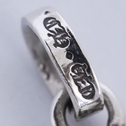 Chrome Hearts CH Cross Babyfat 2P Charm Silver Size F