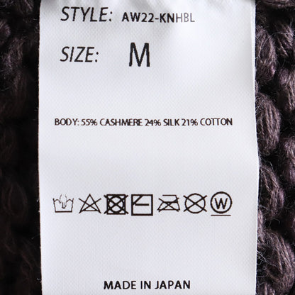 ENCOMING 22AW High Neck Zip Knit Blouson Brown Size M