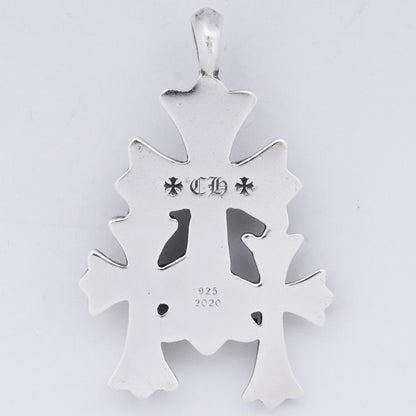 CHROME HEARTS Triple CH Cross Small Necklace Size F