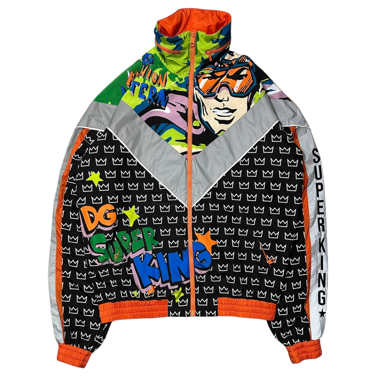 DOLCE&GABBANA "SUPER KING" Nylon Pattern Jacket Size S