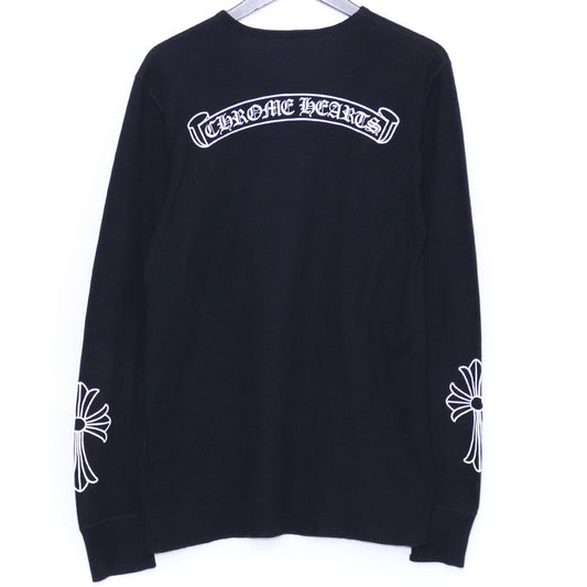 CHROME HEARTS Old Horseshoe Thermal T-Shirt Black Size L