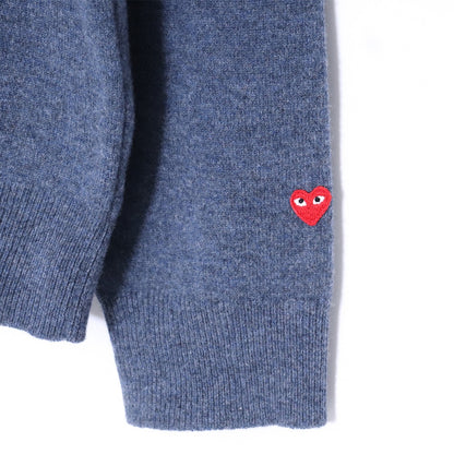 PLAY COMME des GARCONS 25AW Heart Logo Cardigan Blue Size XL