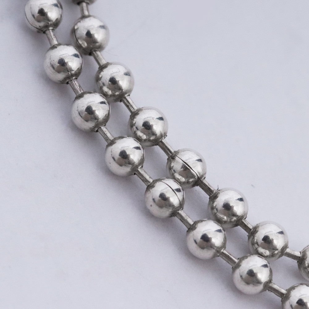 Chrome Hearts Silver Ball Necklace 18inch