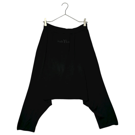 Y's 10SS Back Logo Harem Stretch Leggings Black Size 2