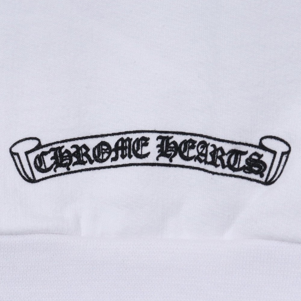 CHROME HEARTS Arm Logo Pullover Hoodie White Size XL