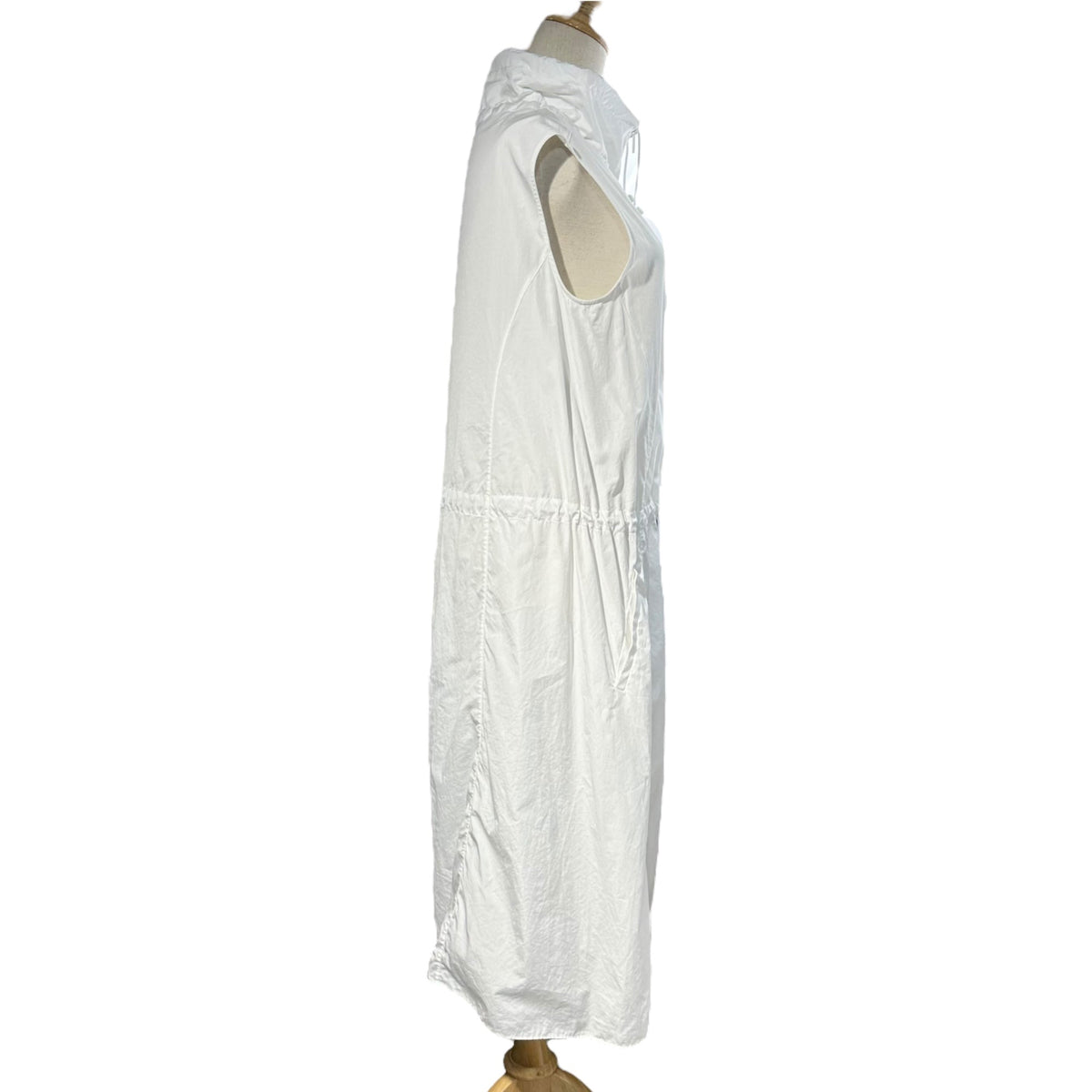 MAISON MARGIELA 19SS Half-Zip Drawstring Dress White Size 38