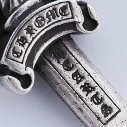 CHROME HEARTS Double Dagger Pendant Silver Size F