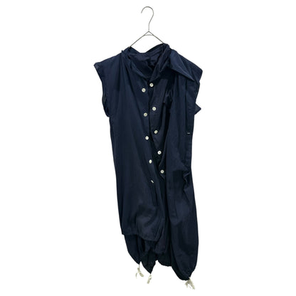 COMME des GARCONS 08SS Hem Drawstring Dress Navy Size SS