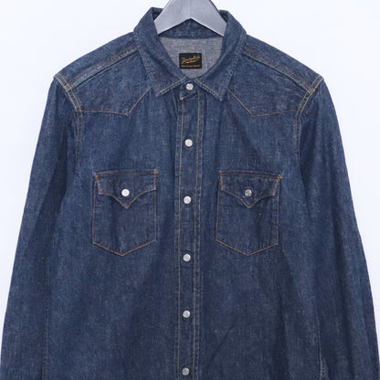 TENDERLOIN T-SADDLE MAN DENIM SHT Long Sleeve INDIGO Shirt Size XS