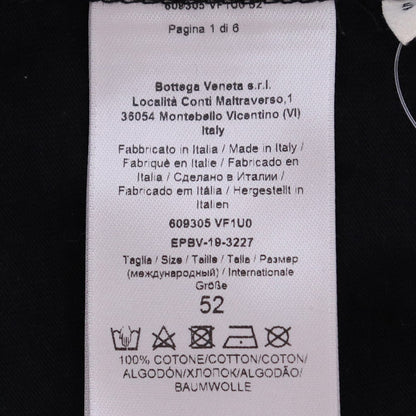 BOTTEGA VENETA Crewneck Logo T-Shirt Black Size 52