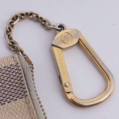 LOUIS VUITTON Pochette Clé Damier Azur Case Beige Size F