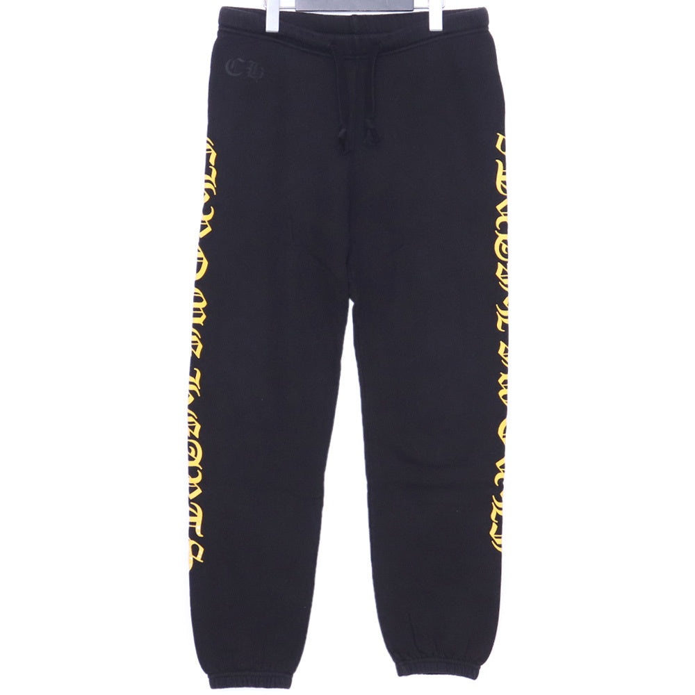 Chrome Hearts Side Logo Sweatpants Black Yellow Pants Size M