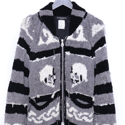 MASTERMIND JAPAN Shawl Collar Zip Knit Black Size XS