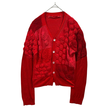 COMME des GARCONS 99AW Yarn-Dyed Cardigan Red Size FREE