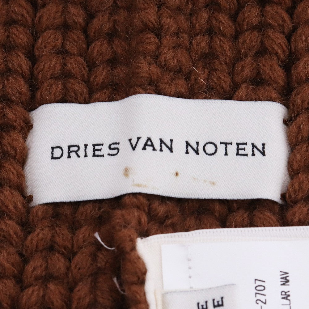 DRIES VAN NOTEN 25AW Zip-Up Scarf Brown Size ONE