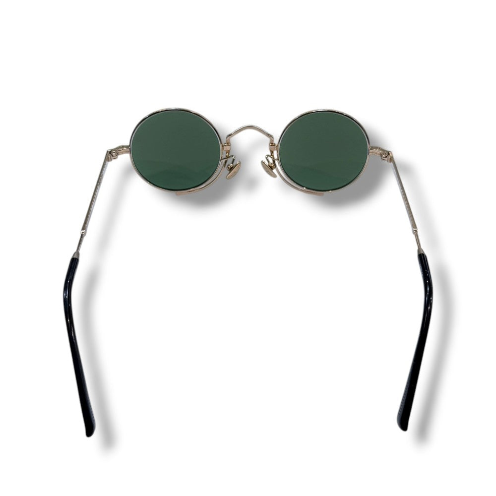 MATSUDA EYEWEAR Green Metal Frame Round Sunglasses