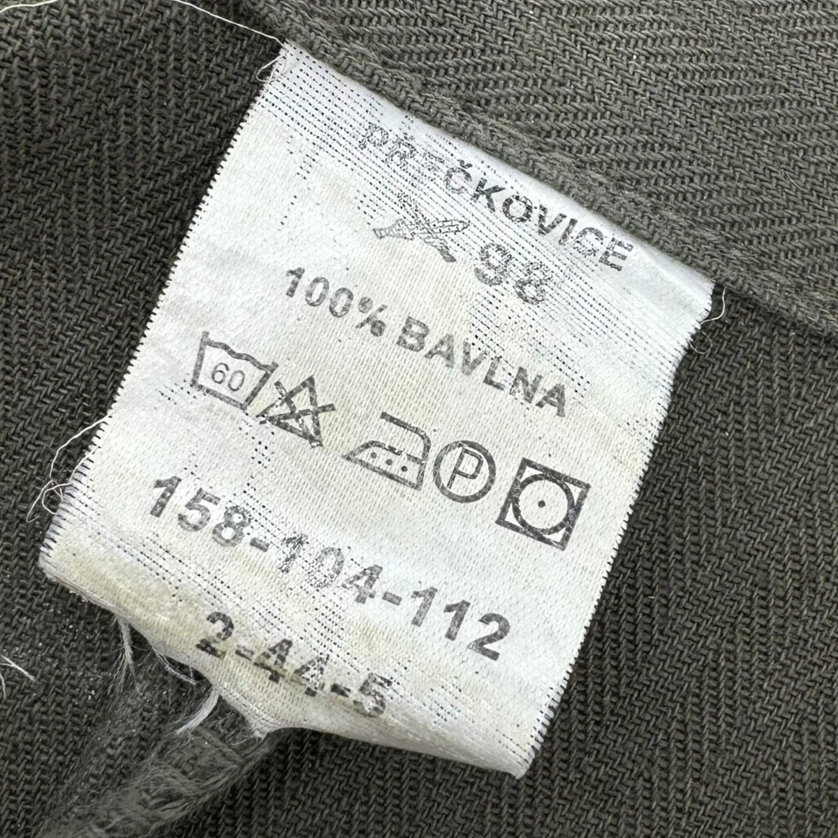 vintage Euromilitary Czech Army Work Coat Cotton