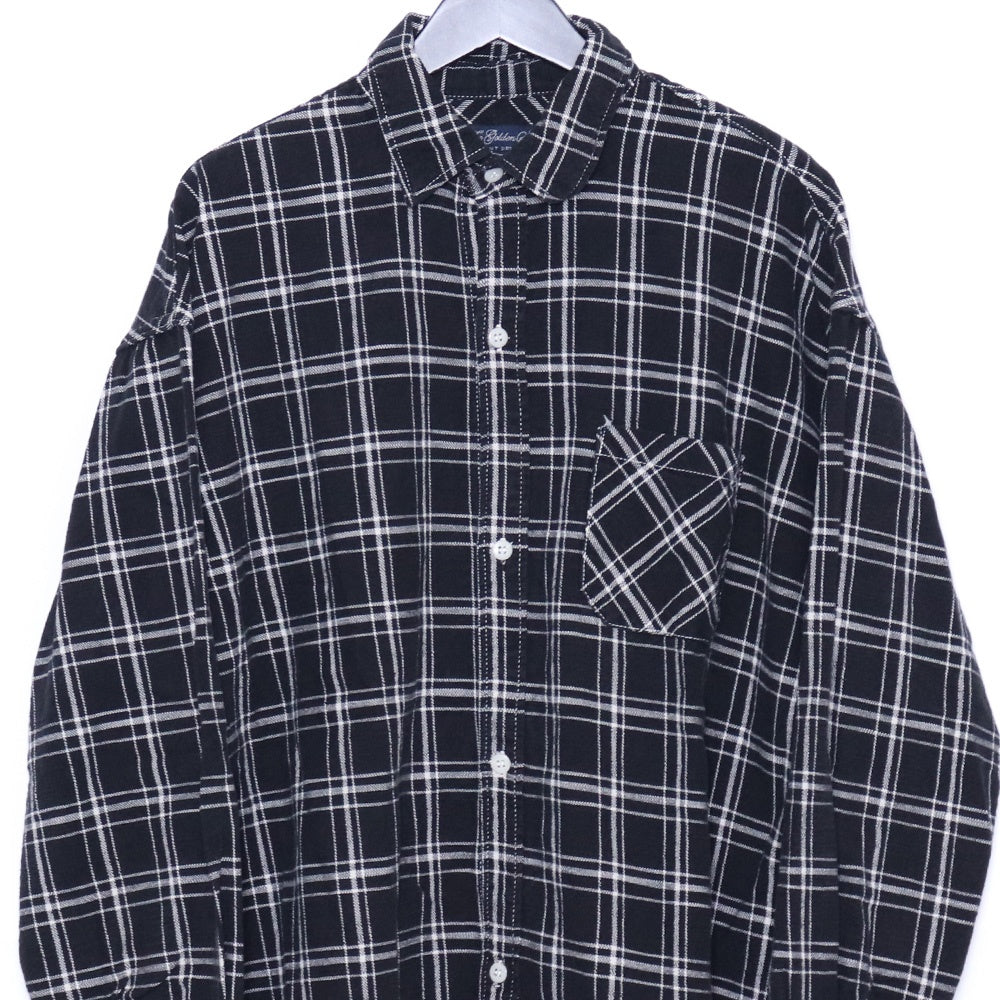 REMI RELIEF Twill Check Shirt Black Size L